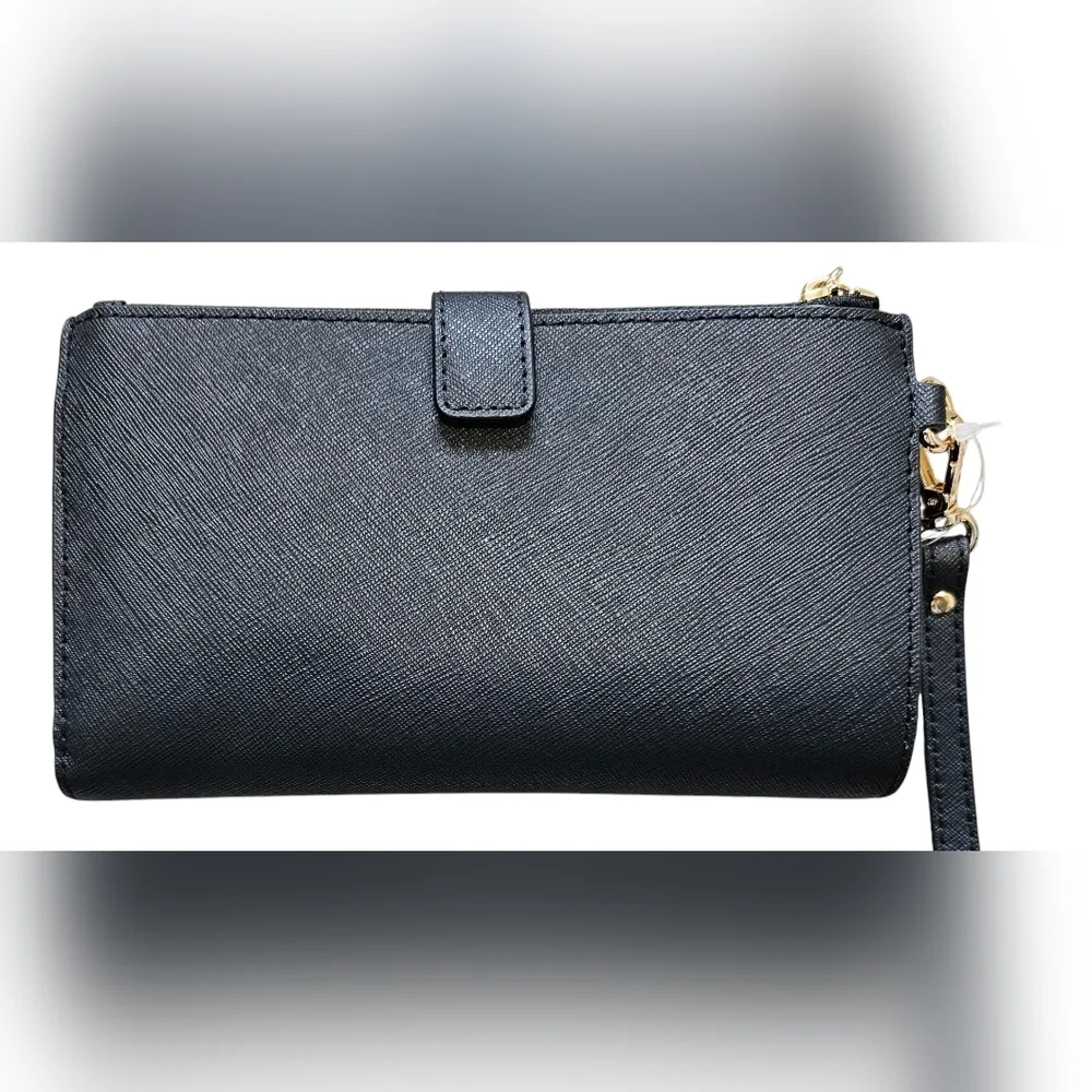 Michael Kors Black Jet Set Travel, LG Double Zip Wristlet Leather, New With Tags